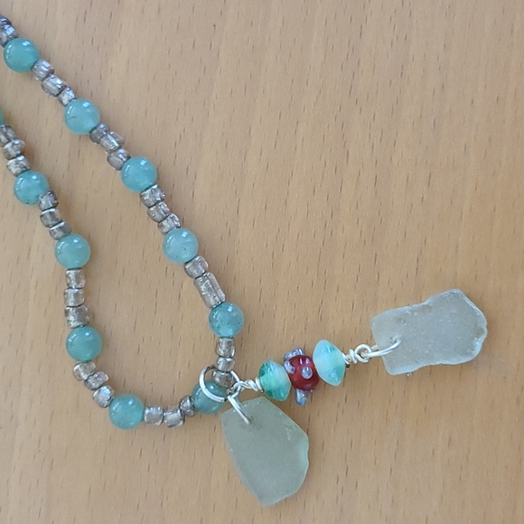 Cell Phone Chain Strap Phone Accessory Brand New Unique Aventurine Sea Glass Fun - Picture 3 of 3